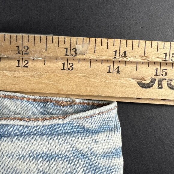 American Eagle Jeans Womens 28x31* Highest Rise Baggy Straight Blue Denim Tag 2R - Picture 16 of 16